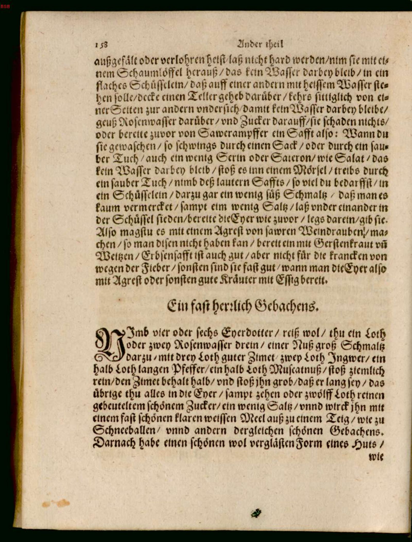Gebackener Hut aus Gewürzteig – Originalseite aus Ein köstlich new Kochbuch