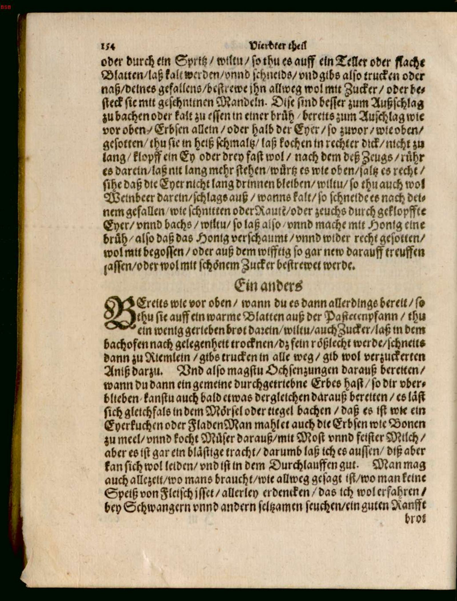 Im Ofen getrocknete Erbsenriemchen – Originalseite aus Ein köstlich new Kochbuch