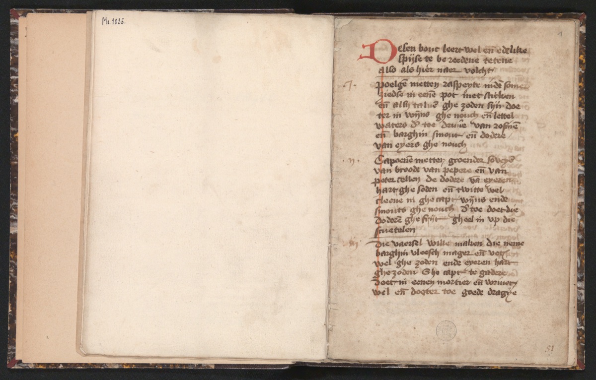 Vielseitige Füllung für Pasteten und Würste — Originalseite aus Von guten und edlen Speisen (Wel ende edelike spijse)