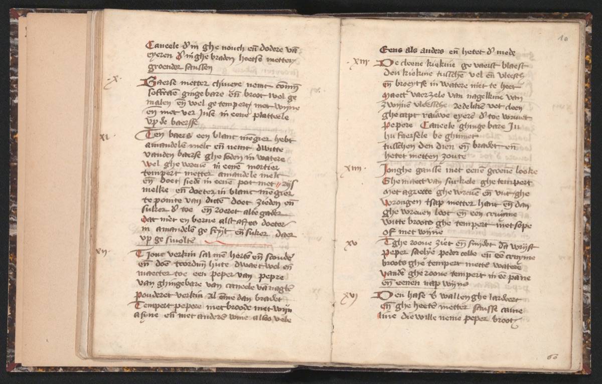 Barsch-Blancmanger mit gerösteten Mandeln — Originalseite aus Von guten und edlen Speisen (Wel ende edelike spijse)