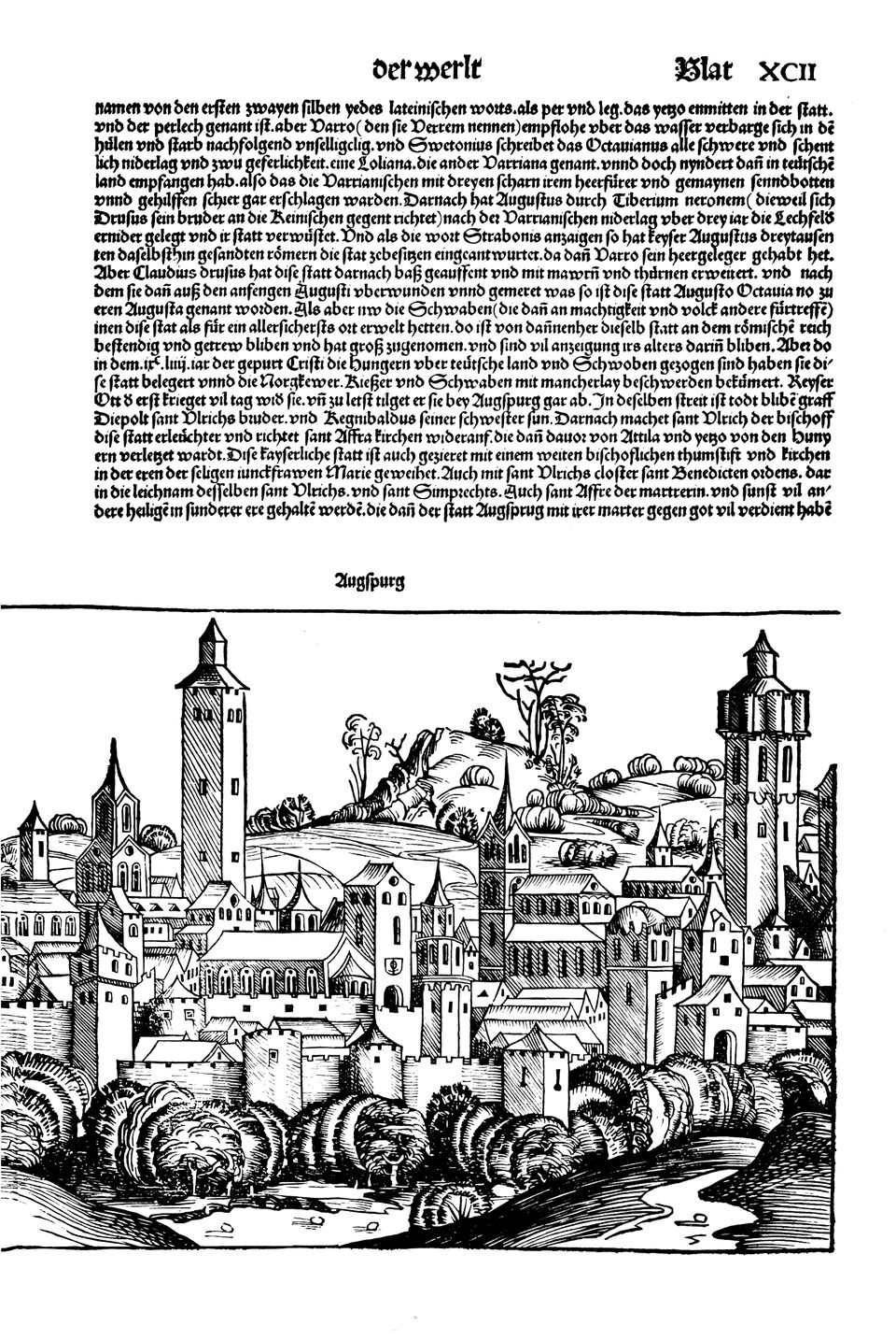 Schedelsche Weltchronik Blatt 92, rechte Seite