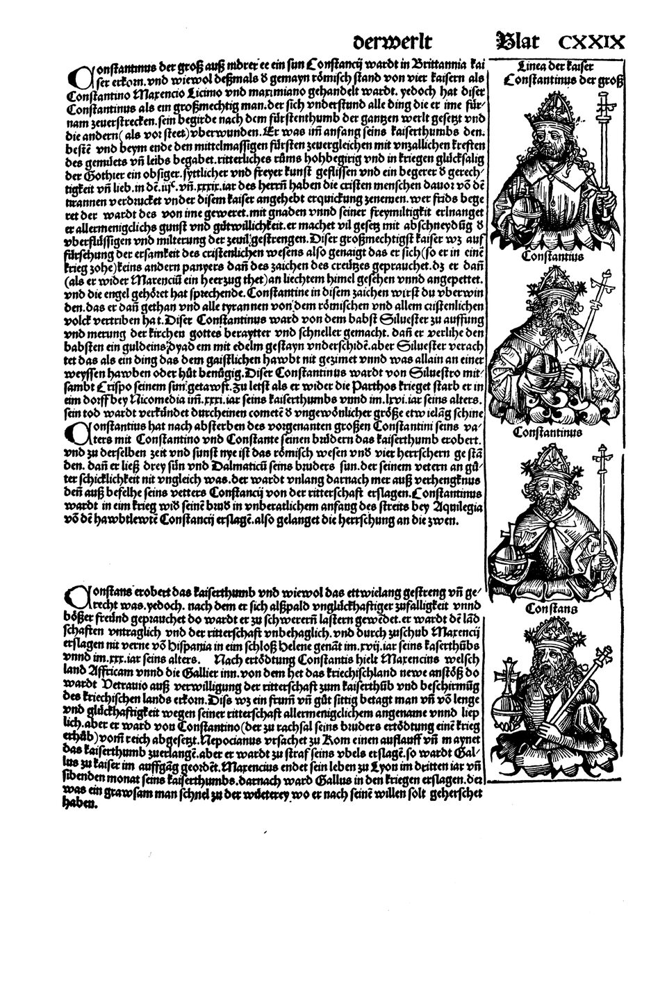 Schedelsche Weltchronik Blatt 129, rechte Seite