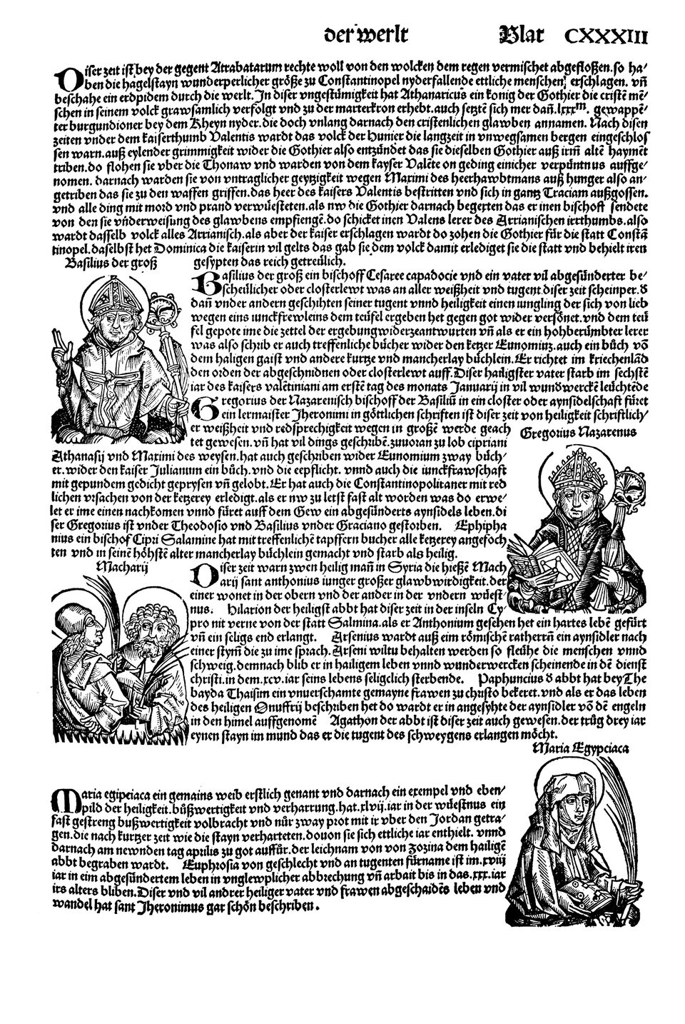 Schedelsche Weltchronik Blatt 133, rechte Seite