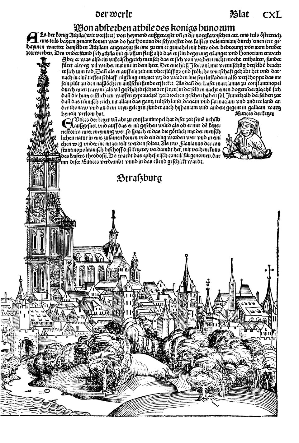 Schedelsche Weltchronik Blatt 140, rechte Seite