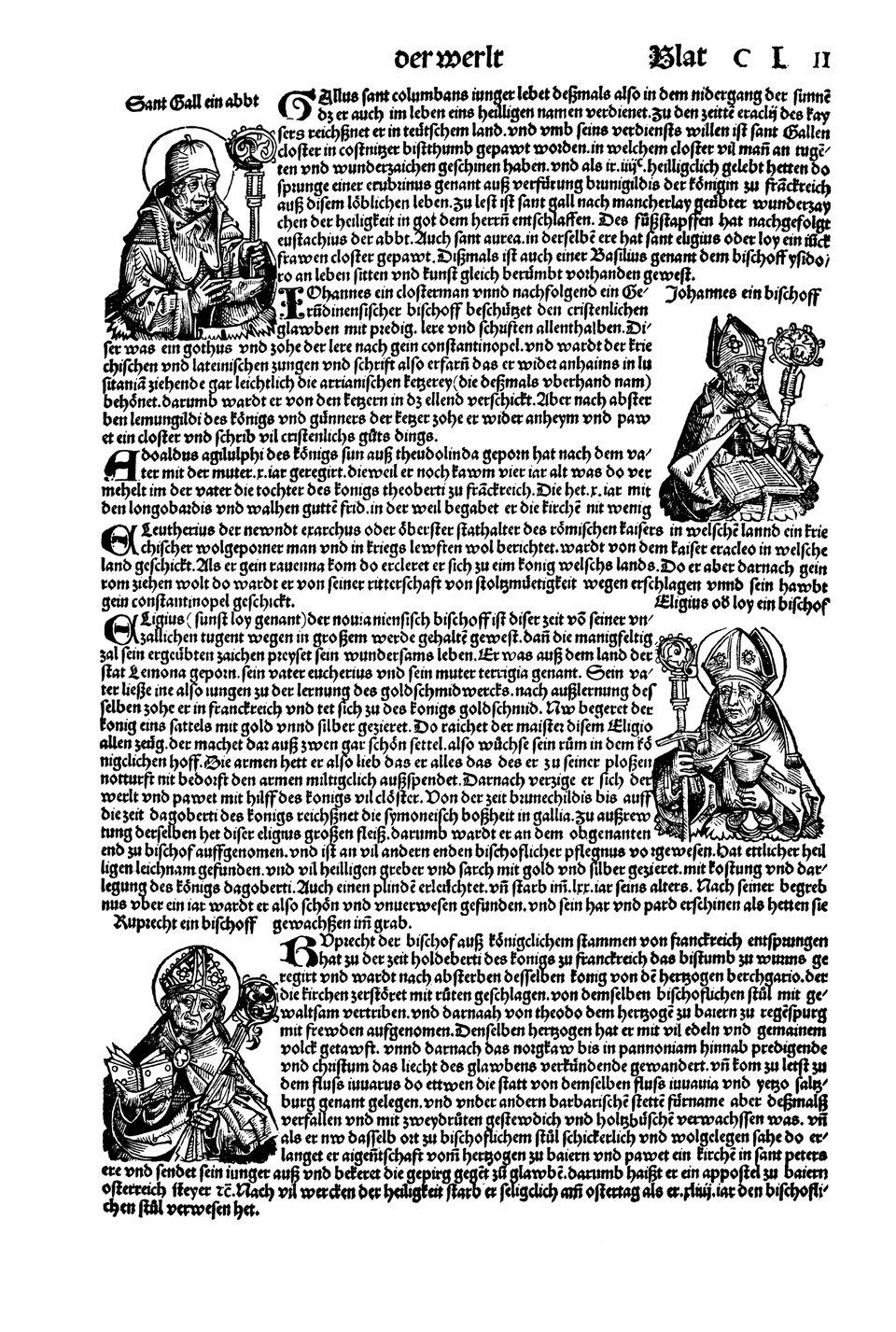 Schedelsche Weltchronik Blatt 152, rechte Seite
