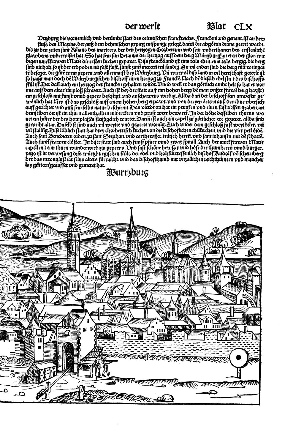 Schedelsche Weltchronik Blatt 160, rechte Seite