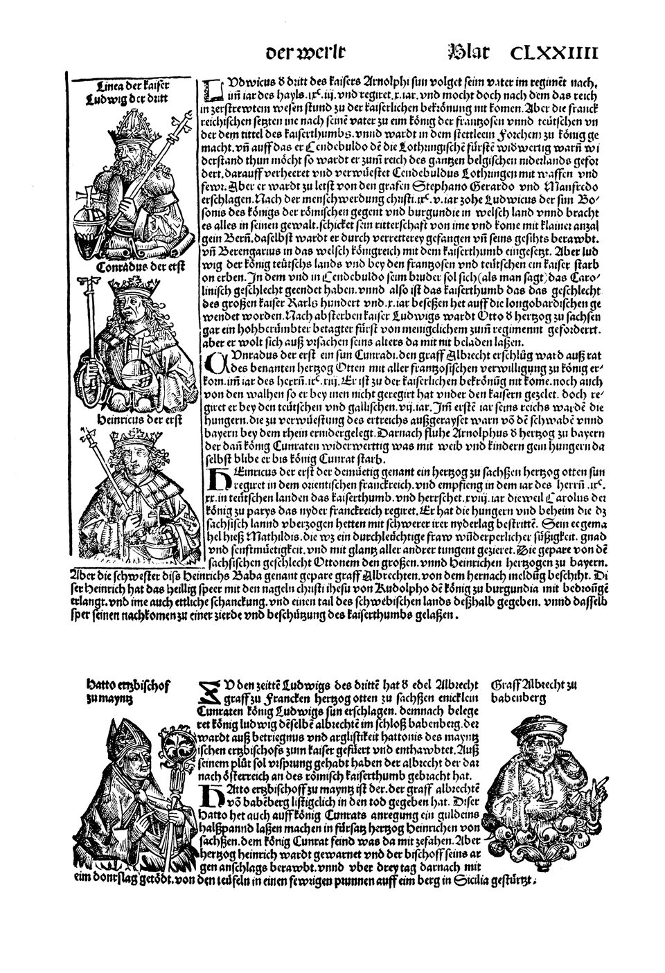Schedelsche Weltchronik Blatt 174, rechte Seite
