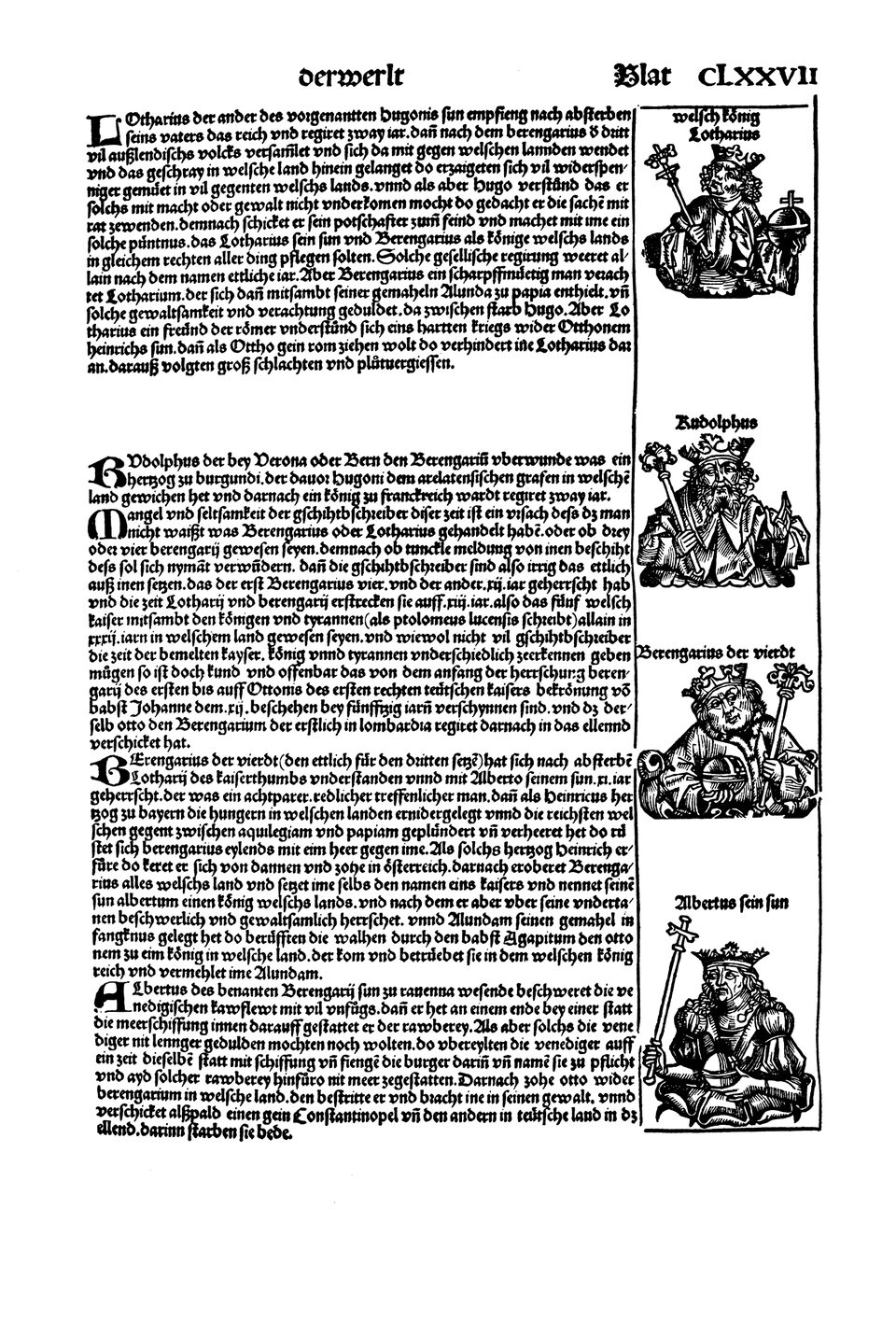 Schedelsche Weltchronik Blatt 177, rechte Seite