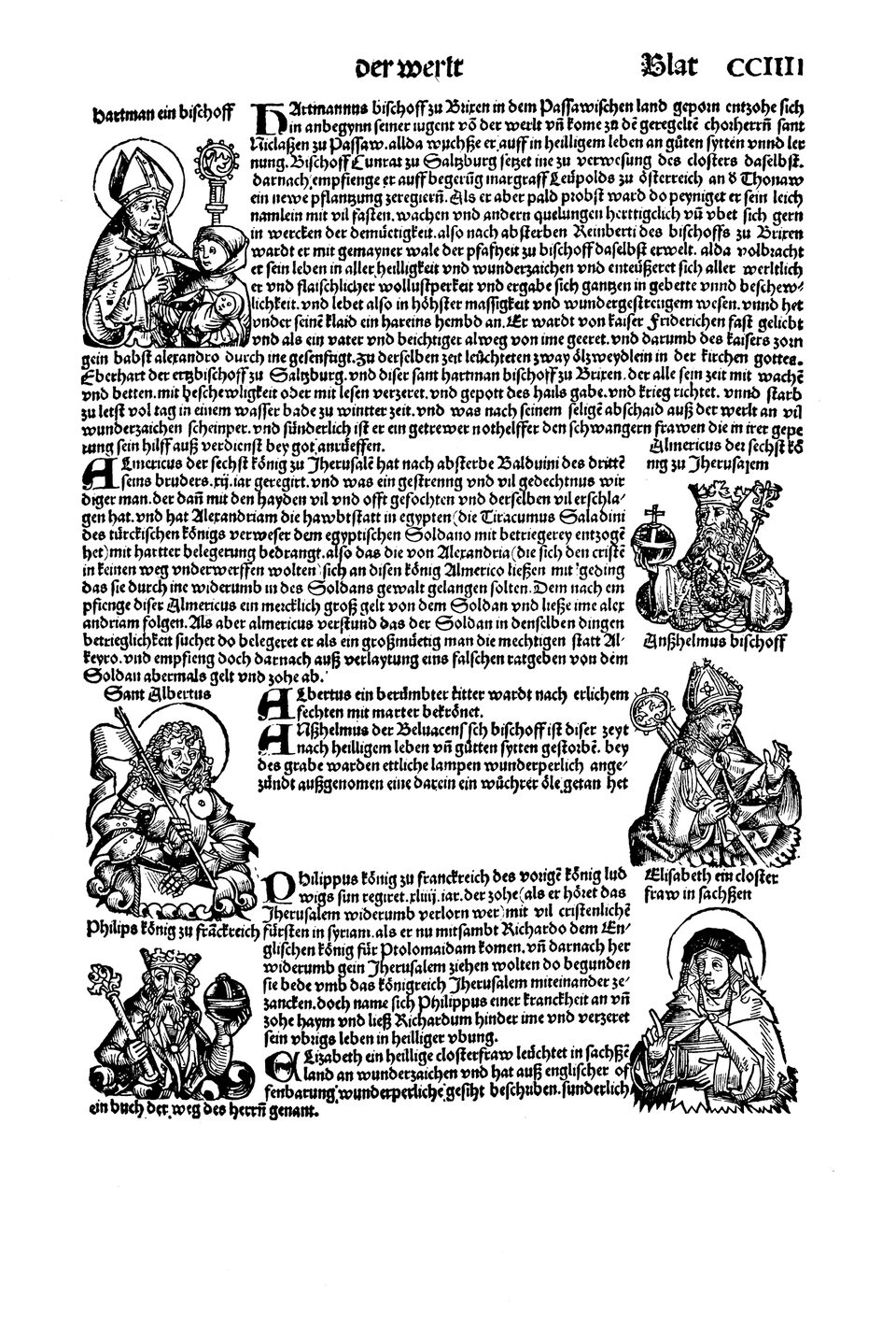 Schedelsche Weltchronik Blatt 204, rechte Seite
