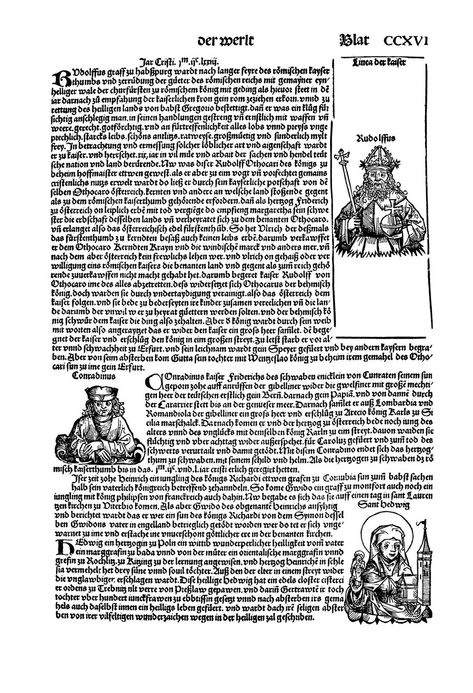 Schedelsche Weltchronik Blatt 216, rechte Seite