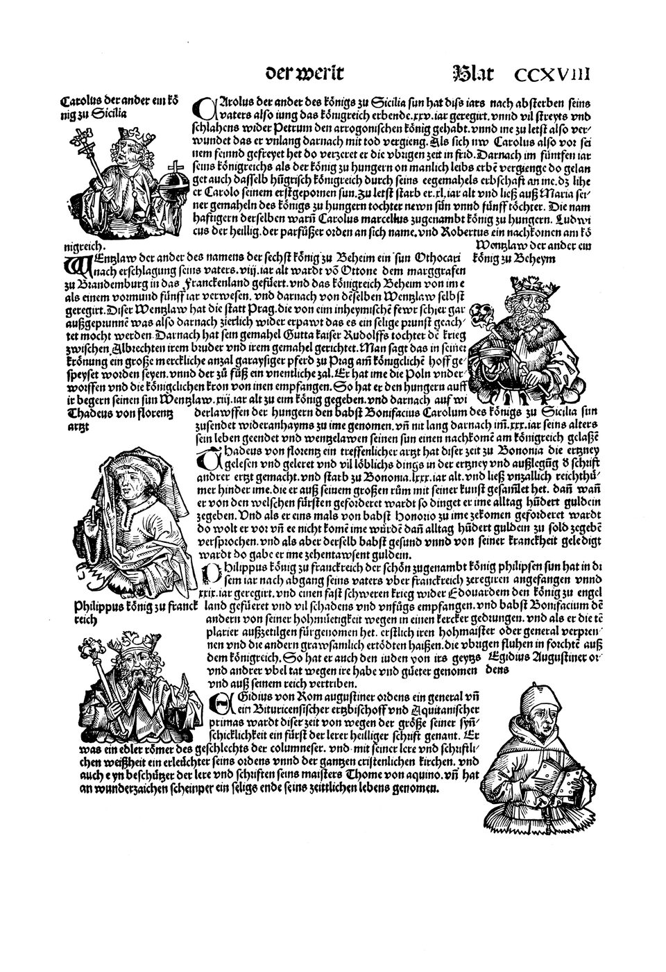 Schedelsche Weltchronik Blatt 218, rechte Seite
