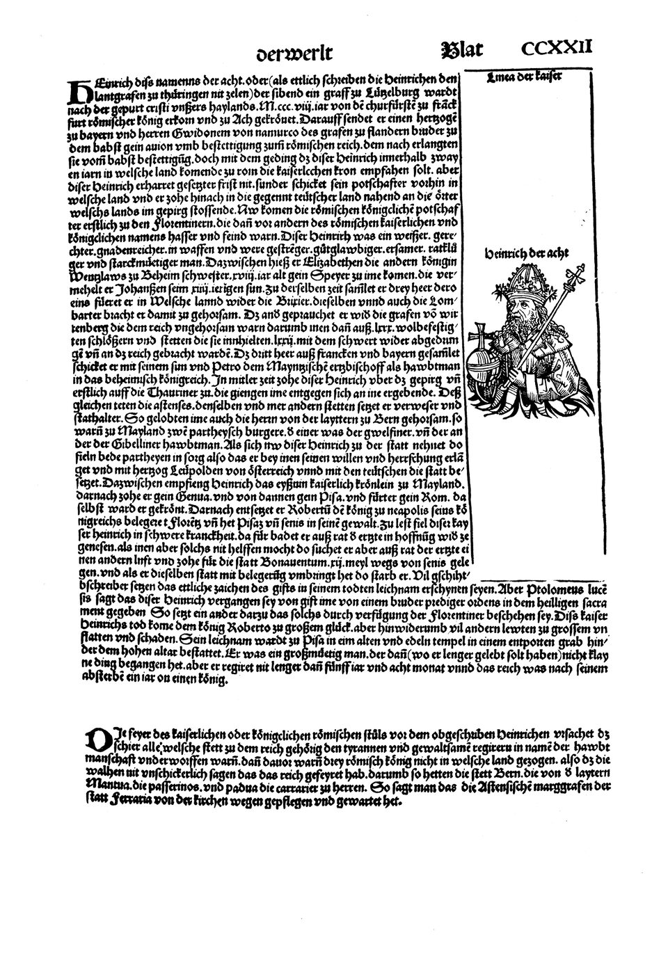 Schedelsche Weltchronik Blatt 222, rechte Seite