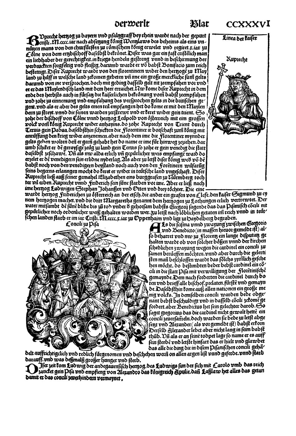 Schedelsche Weltchronik Blatt 236, rechte Seite