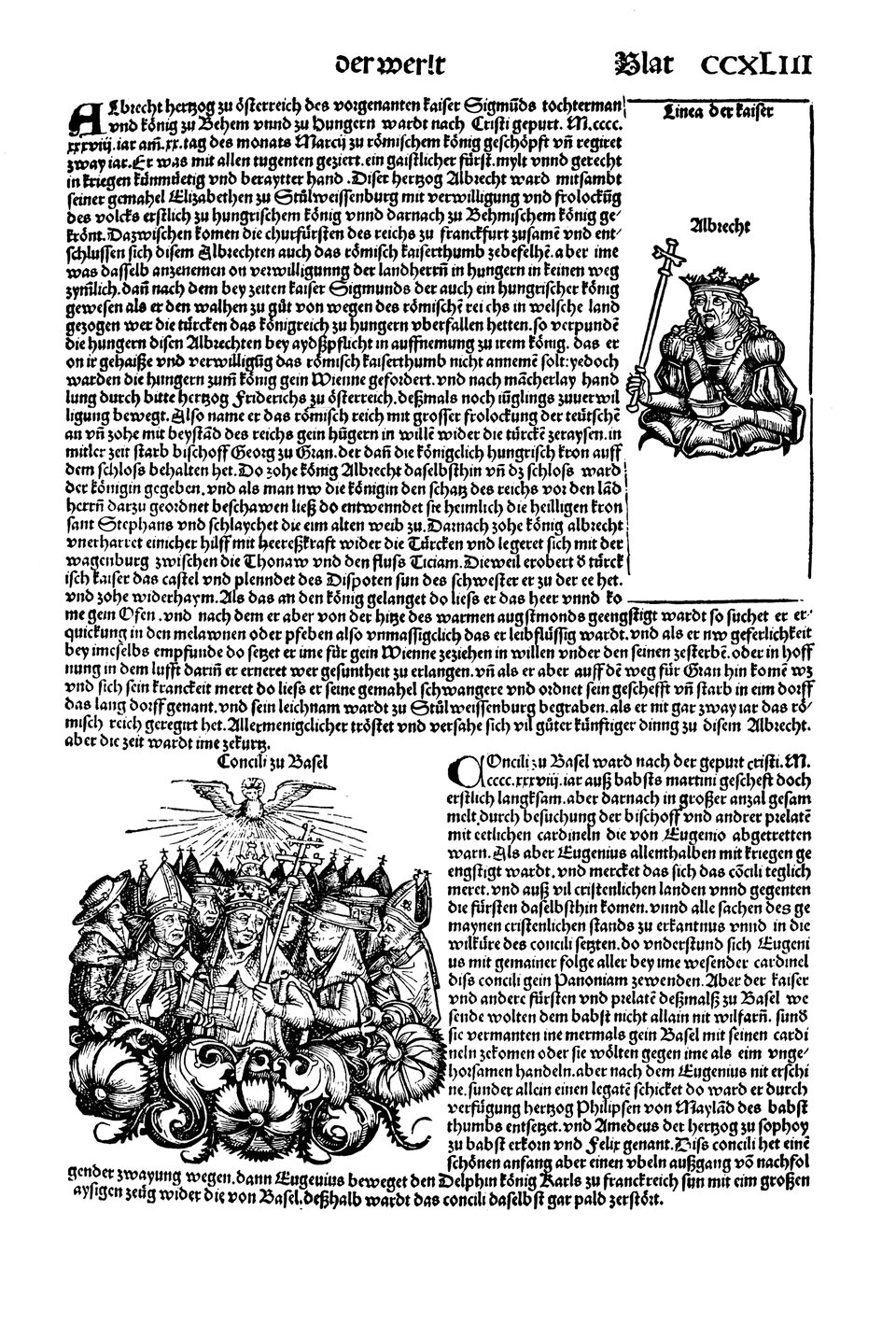 Schedelsche Weltchronik Blatt 243, rechte Seite