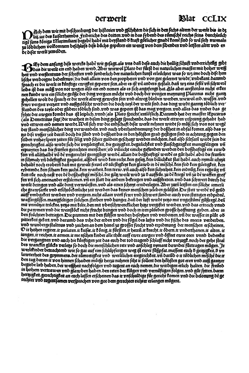 Schedelsche Weltchronik Blatt 259, rechte Seite